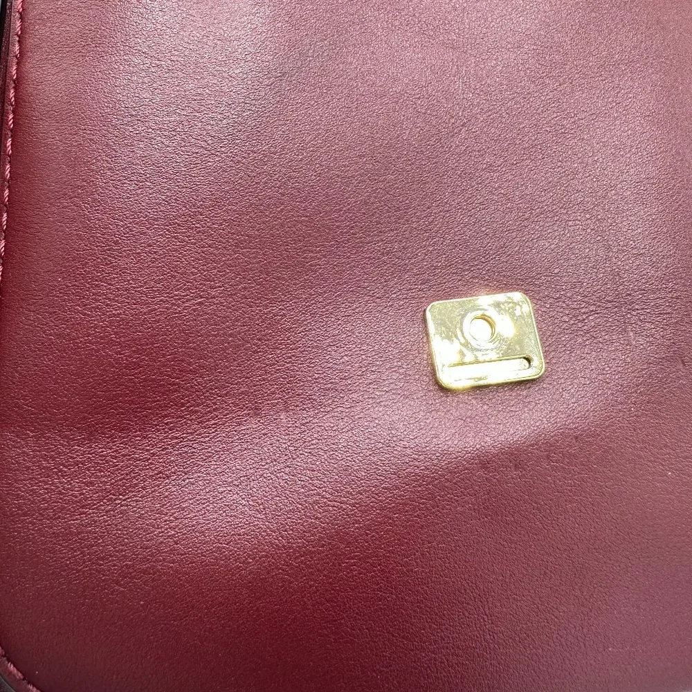 NWOT Michael Kors LILLIE Whip Stitched Leather Bag/Crossbody OXBLOOD RED PYTHON - Picture 14 of 16